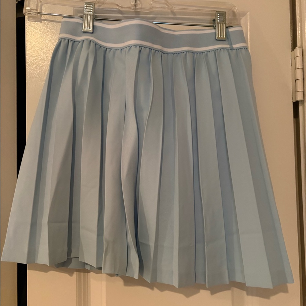 Peter Millar Sky Blue Pleated Mini Skirt